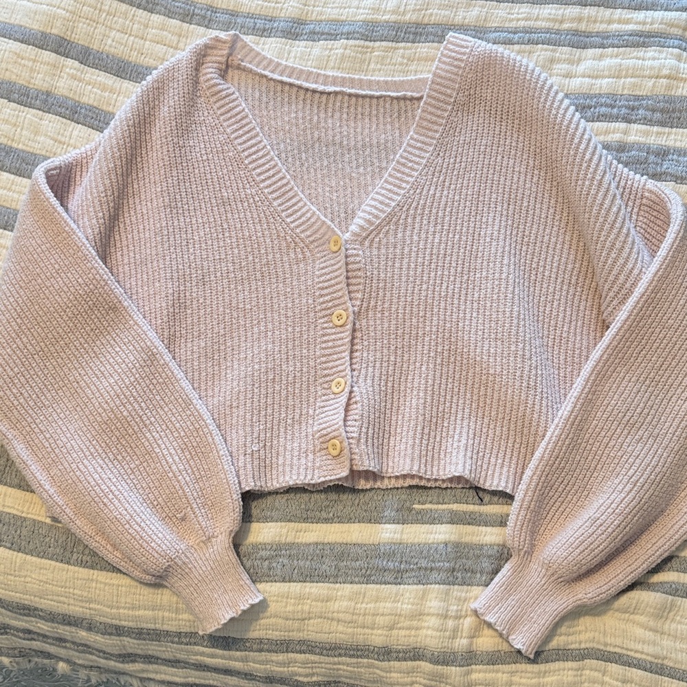Cozy Light Pink Knit Sweater